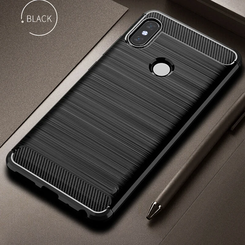 Cover Protective Shell For Xiaomi Redmi Note 6 Pro Case Carbon Fiber Shockproof Phone On 5 Note6 | Мобильные телефоны и