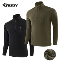 ESDY мужские уличные флисовые военные тактические рубашки, термостойкие тренировочные рубашки для скалолазания, верховой езды, катания на лыжах, боевые Топы