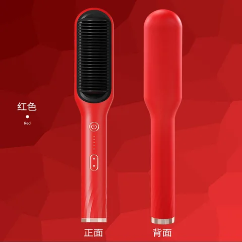 in 1 Heating Hair Hot Comb Hair Straightener Electric Hot Air Negative Ions Hair Care 140-210℃ Hair Curler Dryer Styling Tools