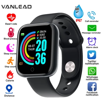 

2020 New Smart Watch Y68 Waterproof Bluetooth Sport SmartWatch Men for IPhone Xiaomi Fitness Tracker Heart Rate Monitor Women