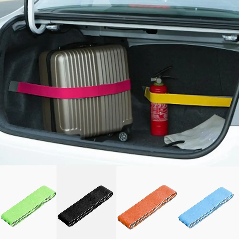 

Car Trunk Storage Device Hook and Loop Fixed Straps Solid Color Magic Stickers