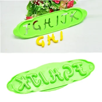 

DIY Capital Letter Cookie Mold Plastic Plunger Cutter Molds Embossed Stamp For Fondant Cake Cookie Baking ToolsCMMA