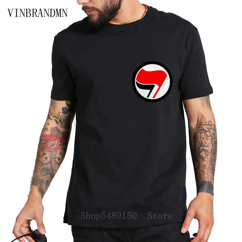 Футболка ANTIFA Антифашистская анархия анархист мир флаг 3D символ короткий рукав