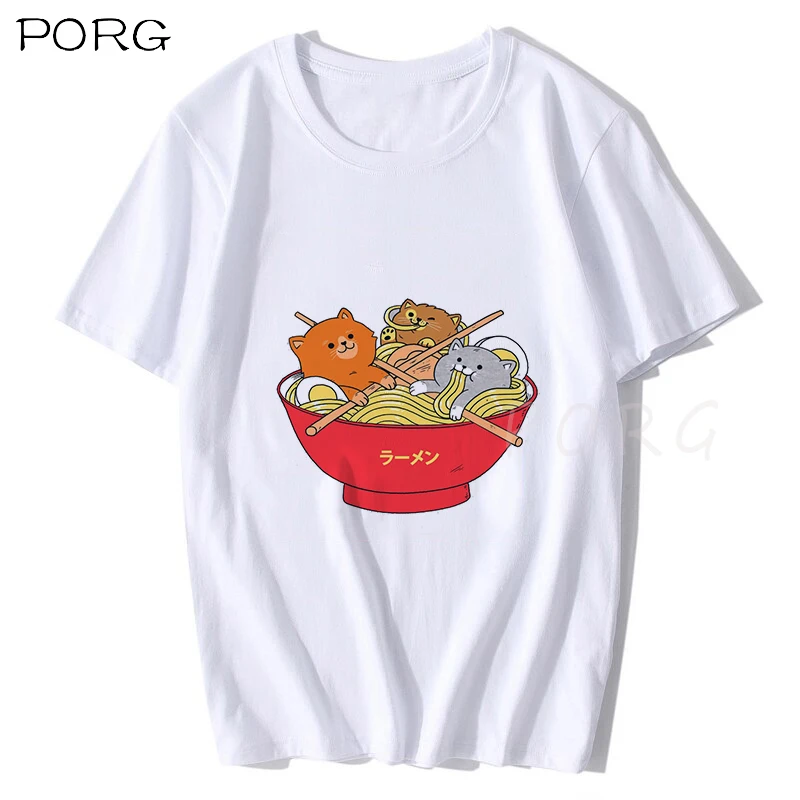 Neko Ramen Japanese Cat Vintage Tee