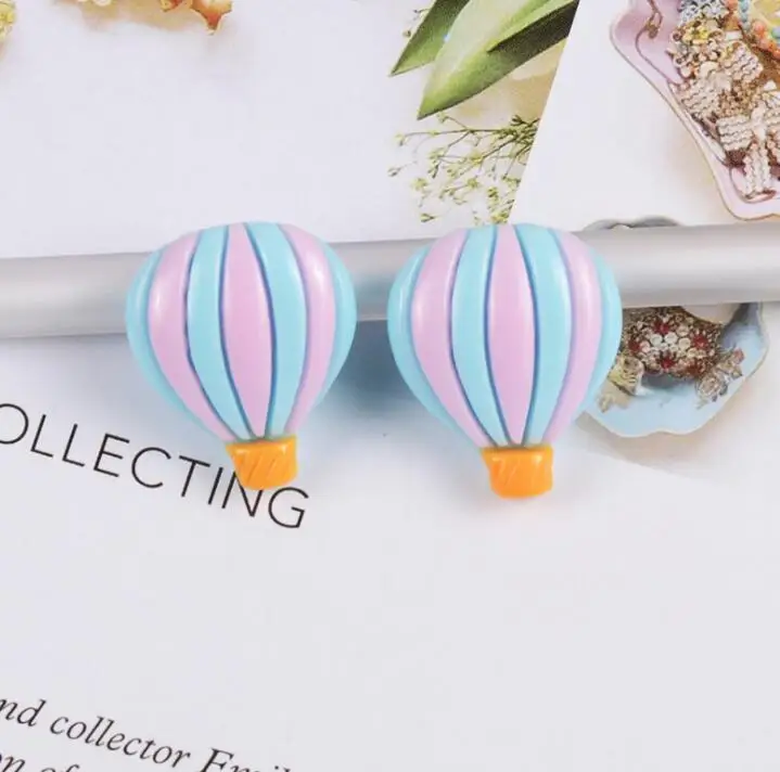 20pcs/pcs Kawaii Hot Air Balloon Flatback Resin Cabochons Scrapbooking Embellishment Crafts DIY Accessories