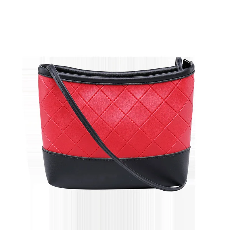 

Sheng chuang Beauty Summer Shoulder Cross-body Rhombus Contrast Color Roam Bucket Bag Women's Change We Gift Bag