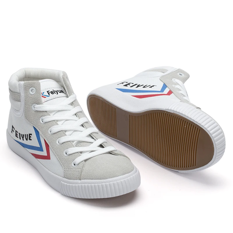 Feiyue Mid Upper Sports Shoes Athletic Breathable Outdoor Sneakers High Training Skate Canvas Shoes Unisex Fashion Casual Shoes