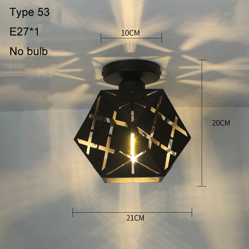Type 53 no bulb Современные потолочные светильники, хрустальные плафоны, винтажный потолочный светильник для столовой, плафон для гостиной, лофт, Lamparas De Techo, современный - Цвет корпуса: Type 53 no bulb