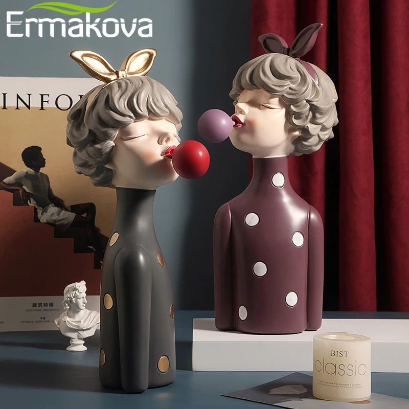 ERMAKOVA скандинавские пузырьки девушка статуя абстрактная скульптура Смола