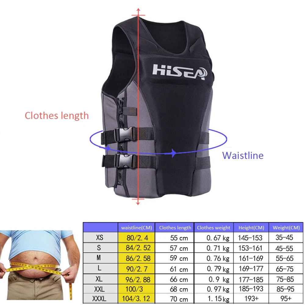 

Neoprene Profession Life Vest Men Women Life Jacket Buoyancy Lifejacket Fishing Surfing Life Vest Swimming Floating Cloth