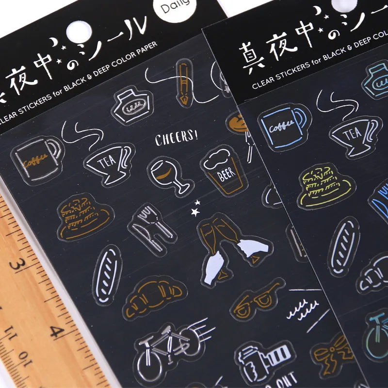 1set/1lot Kawaii Stationery Stickers Simple lines Decorative Mobile Stickers Scrapbooking DIY Craft Stickers
