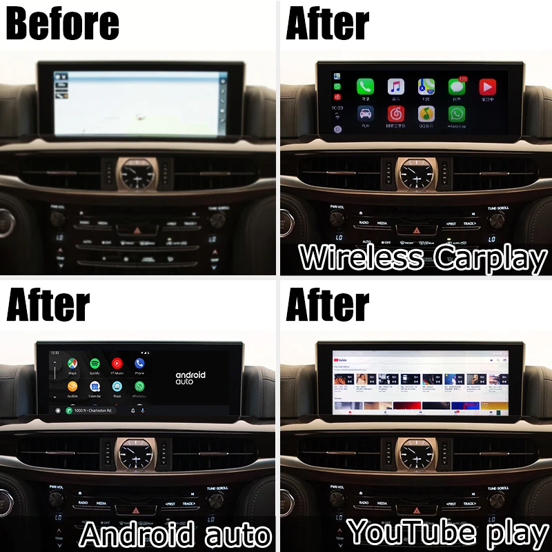 Интерфейсная приставка Android / Carplay для Lexus LX570 LX 2016 видеоинтерфейс с управлением