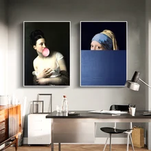 Figura Vintage Europea retrato de un póster de mujer lienzo pinturas arte de pared impresiones fotos sala de estar decoración Interior del hogar