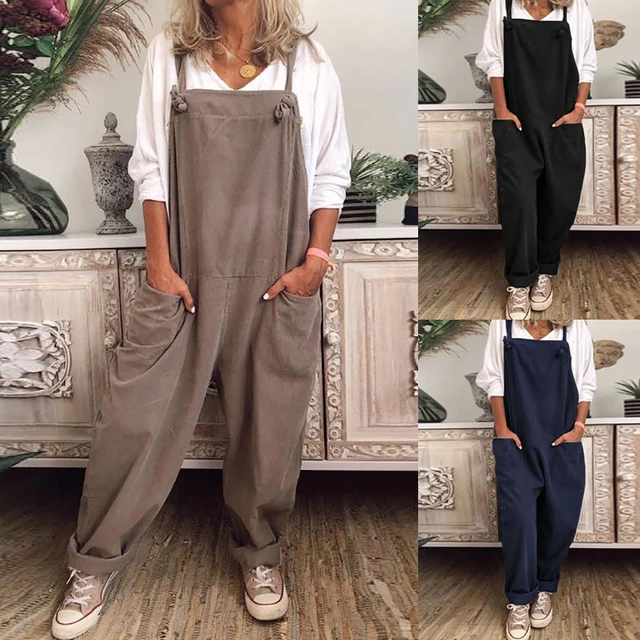 SELONE Loose Stretchy Jumpsuits for Women With Pockets Baggy Casual Linen Loose  Jumpsuit Fashion Playsuit Trousers Overalls Cotton And Jumpsuit for  Everyday Wear Running Work Casual Event Yellow L - Walmart.com