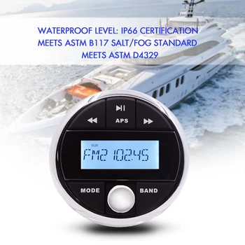 

Waterproof Marine Stereo Bluetooth Radio Audio Sound System Digital Media FM AM Car MP3 Player For UTV RV Yacht Boat Motorcycle