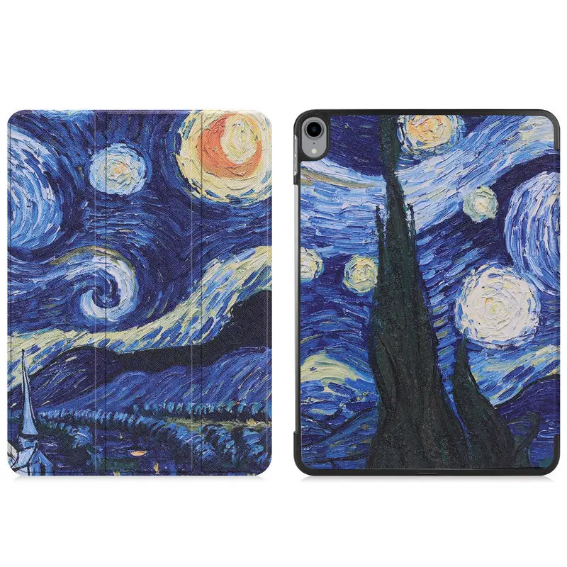 Чехол для iPad Pro 1"() Smart Cover Funda для нового iPad Pro 11 дюймов принт шаблон складной Стенд Coque Shell+ пленка+ ручка