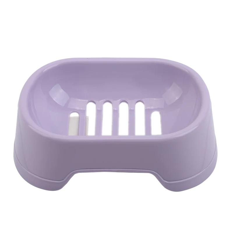 purple Creative Drain Soap Box Holder Bathroom Accessories Soap Dish Storage Basket Box Stand - Цвет: purple