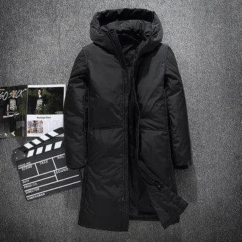 

New Fashion Clothing Down Winter Jacket Men Business X-Long Thick Winter Coat Men Solid Fashion Outerwear Warm X-Long Coat