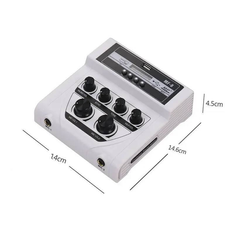 Великобритания MF8 мини портативный аудио Миксер с USB DJ звук микшерный пульт для усилитель для караоке KTV матч Вечерние