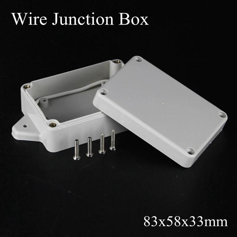 

83x58x35mm ABS IP65 Waterproof Plastic Wire Junction Box With Mounted Distribution Enclosure Project Case Electronic Terminal