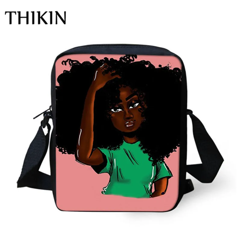 THIKIN/милые маленькие детские сумки-мессенджеры для девочек, африканская американская сумка через плечо для девочки, детские мини-сумки на плечо для подростков - Цвет: As Picture