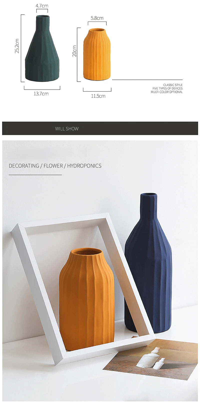 Nordic Origami ceramic vase Morandi color creativity Dry flower vase Flower Pot Flower Arrangement Container Home Decoration