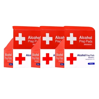 

300PCS Portable Alcohol Disinfection Tablet Alcohol Pad Swabs Wipes Skin Tool Cleanser Home Makeup