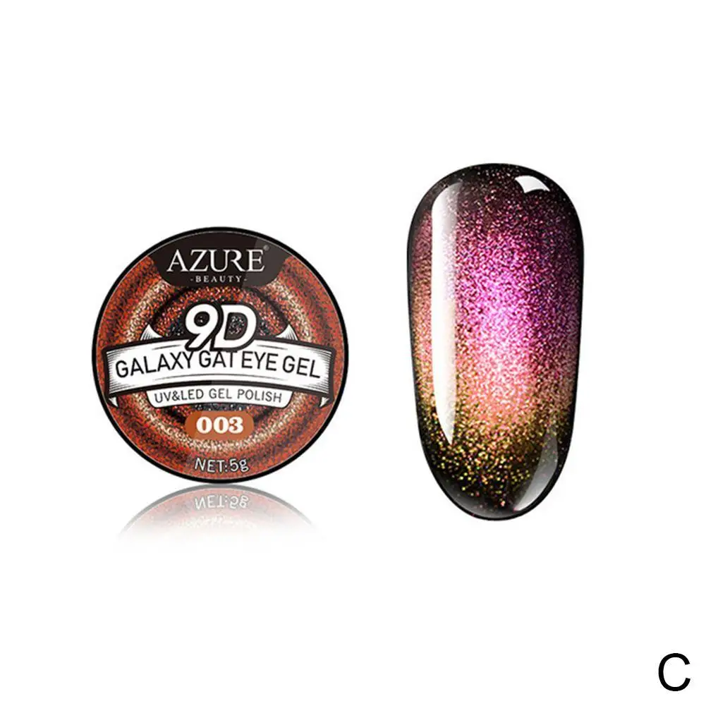 Chameleon Cat Eyes Nail Polish UV Gel Soak Off Galaxy Cat Eyes Nail Polish Semi Permanent Hybrid Gel Nail Art - Цвет: C