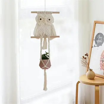 

Owls Dream Catchers Cotton Macrame Wall Hanging Macrame Decor Hand-woven Owl Amulet Home Decoration Accessories