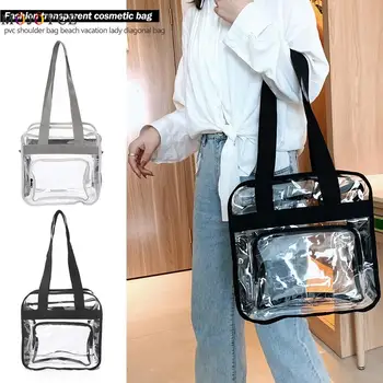 

PVC Transparent Women Shoulder Messenger Bag Ladies Travel Handbags
