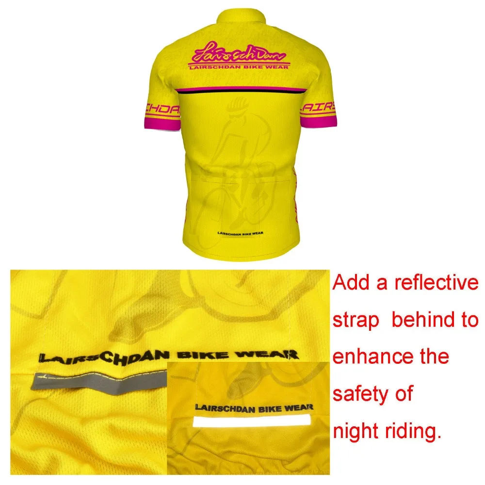 SPTGRVO Lairschdan желтый розовый мужские велосипедные uniforme mtb женские велосипедные наборы roupa ciclismo велосипед одежда цикл трикотажный комплект