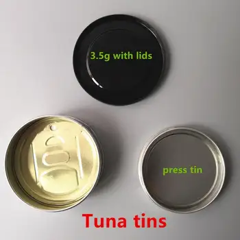 

Newest Pressitin Cans Moonrock And Pressitin 73.3*24mm Cali Pressitin Tuna Tin Candry Herbtin Clear Peel Off Lid Black Cover