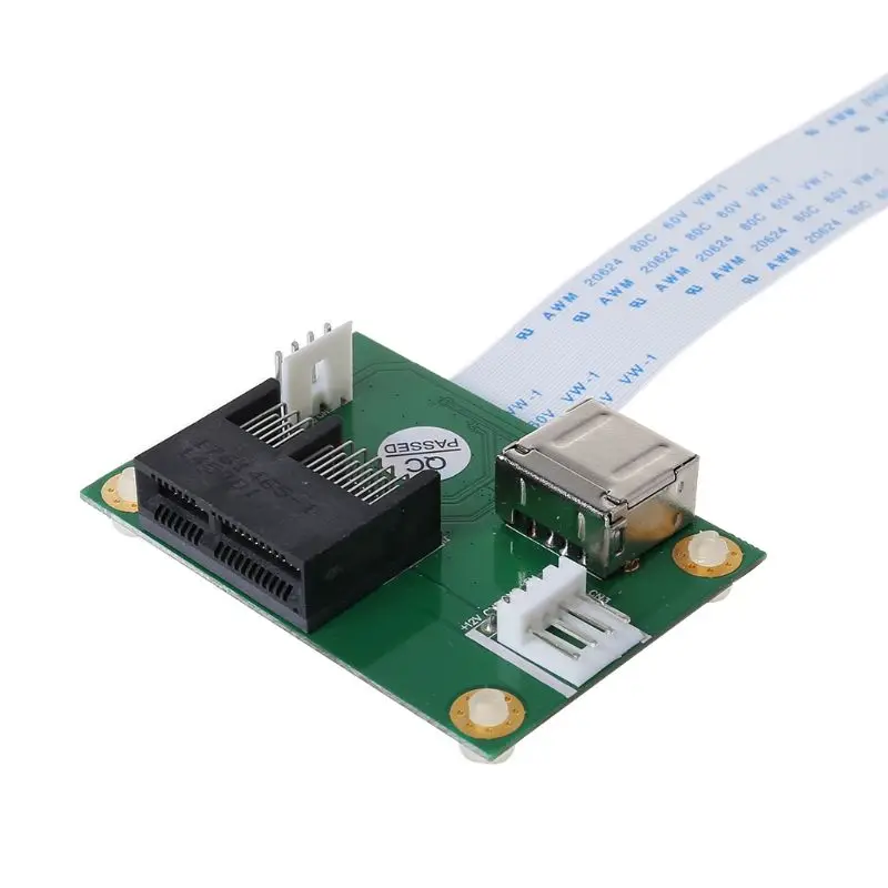 Мини PCIE к PCI-E Express X1+ USB Riser Card с FFC кабелем высокоскоростной DIY 90 градусов слот