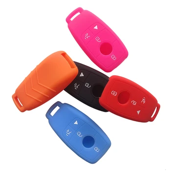 

silica gel case car key cover For Mercedes Benz AMG E Class W213 E200 E300 S Class 2017 2018 2019 Extra Matic key holder shell