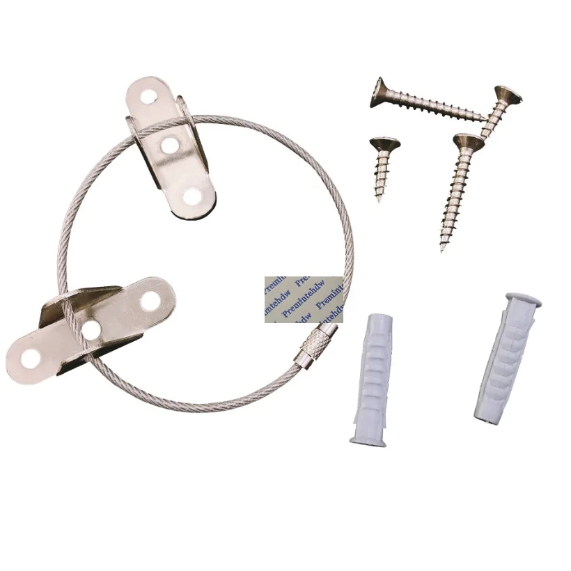 10Pcs Stainless Steel Wire Bracket Anti-Tip Furniture Anchor Straps Falling Prevention Kids Baby Protection