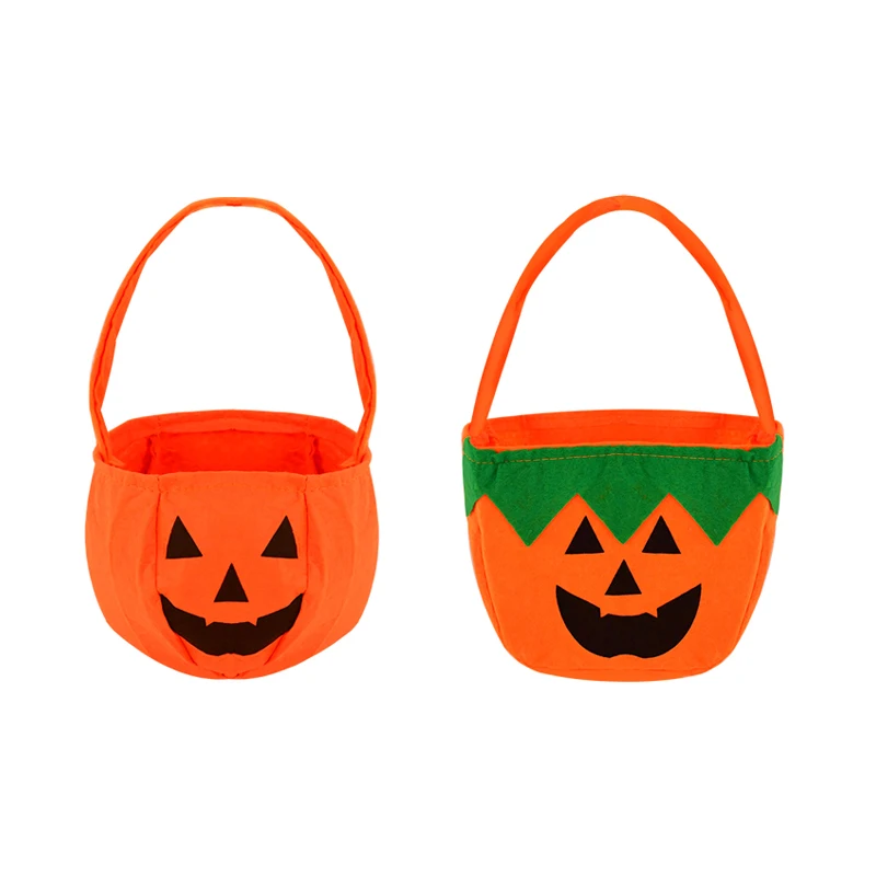 New Fashion Hallwoeen Pumpkin Candy Bag Non-woven Fabric Cookies Bags Portable Basket Treat Or Trick Decor Halloween Gift Bag
