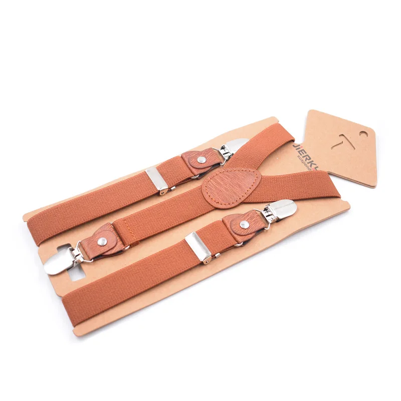 CAMEL Deepeel 1 шт. 2,5*75 см детские 3 зажимы Типа Y подтяжки высокого качества полиэстер эластичный ремень регулируемые подтяжки аксессуары - Цвет: CAMEL
