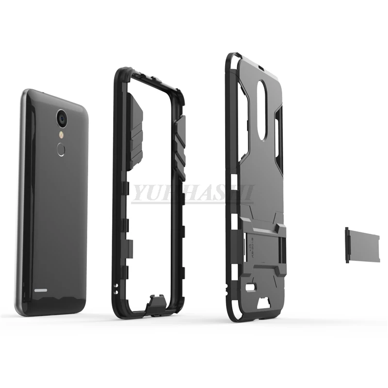 Защитный противоударный жесткий чехол yuhashi с подставкой для LG K8, защитный чехол с держателем для телефона, чехол для LG K8, чехол-бампер