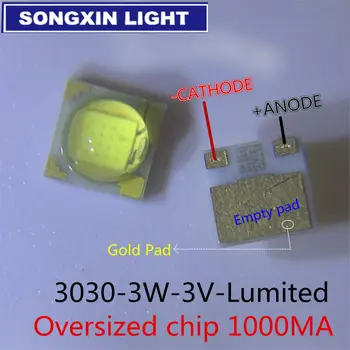 

40PCS FOR High Power LED Backlight High Power LED 3W 3V 3030 Cool white LCD Backlight for TV TV Application