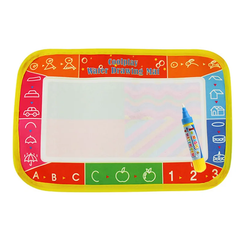 Reuable Magic Water Drawing Mat with Water Painting Pen 26x16cm Coloring Doodle Board Kids Children Educational Toys