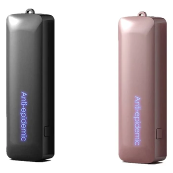 

2 Set Wearable Air Purifier Necklace USB Mini Portable Air Freshener Ionizer Negative Ion Generator, Black & Pink