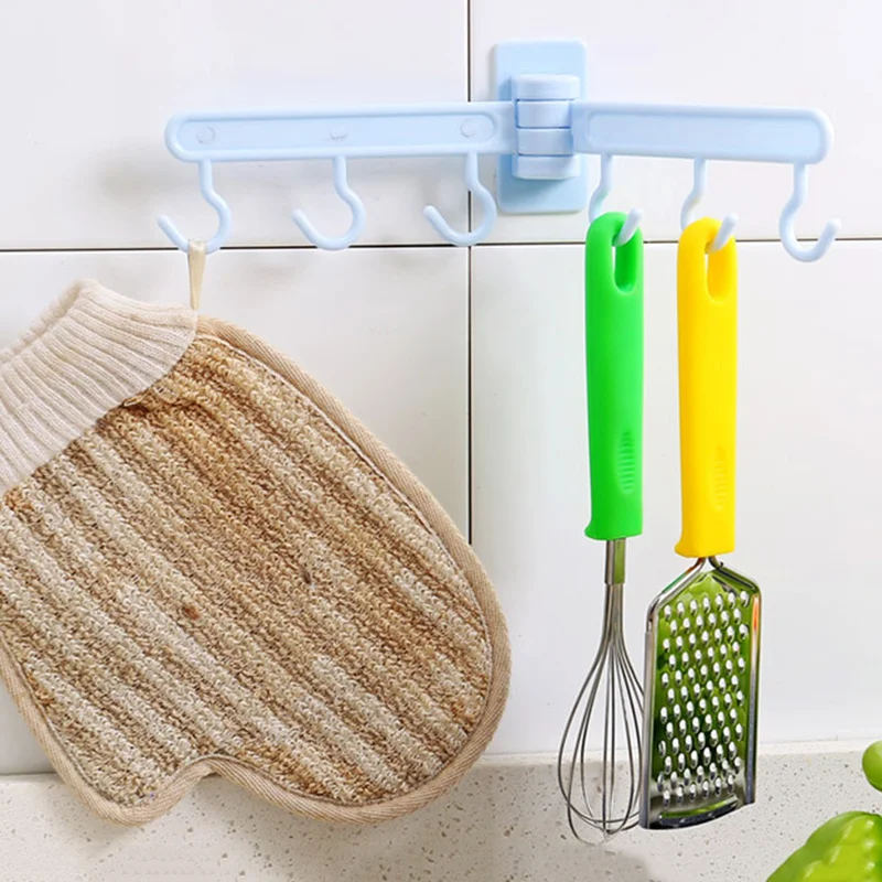 6 крючков дверных полок для настенных вращающихся крепких присосок держатель