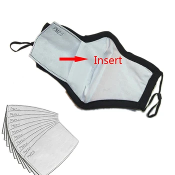 

50Pcs/Lot 5 Layers PM2.5 Activated Carbon Filter Insert Protective Filter Media Insert For Mouth Mask Anti Dust Mask K02