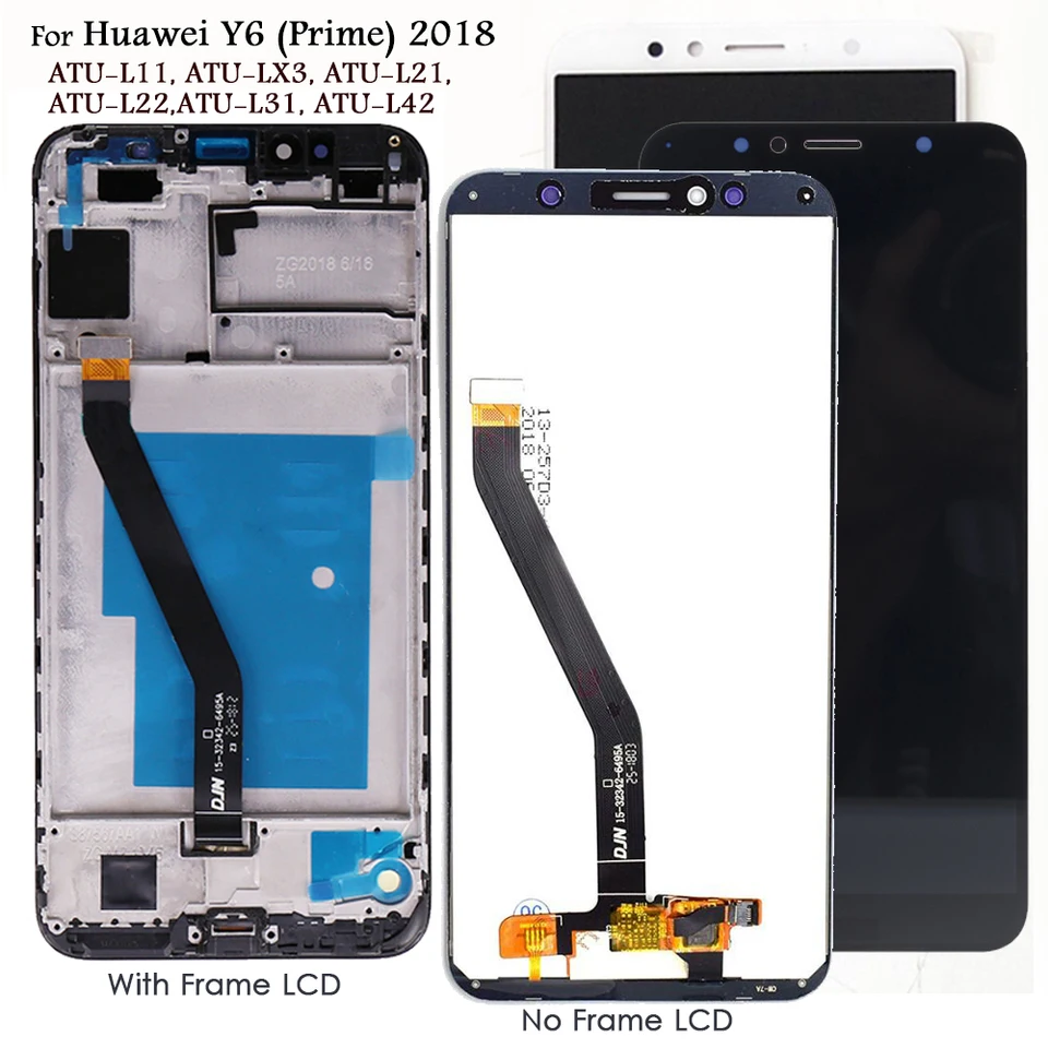 Display For Huawei Y6 2018 Atu L11 Lx3 L21 Lcd Display Touch Screen Replacement For Huawei Y6 Prime 2018 Atu L31 L42 Lcd Screen Mobile Phone Lcd Screens Aliexpress