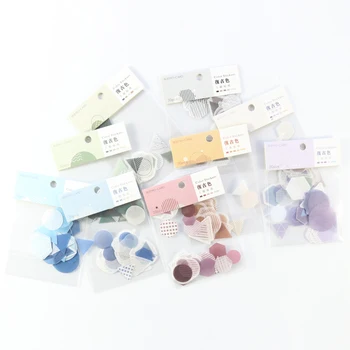 

Domikee cute colorful polygon decorative stickers for diary planner notebooks,fine DIY stickers for gift packing/greeting cards