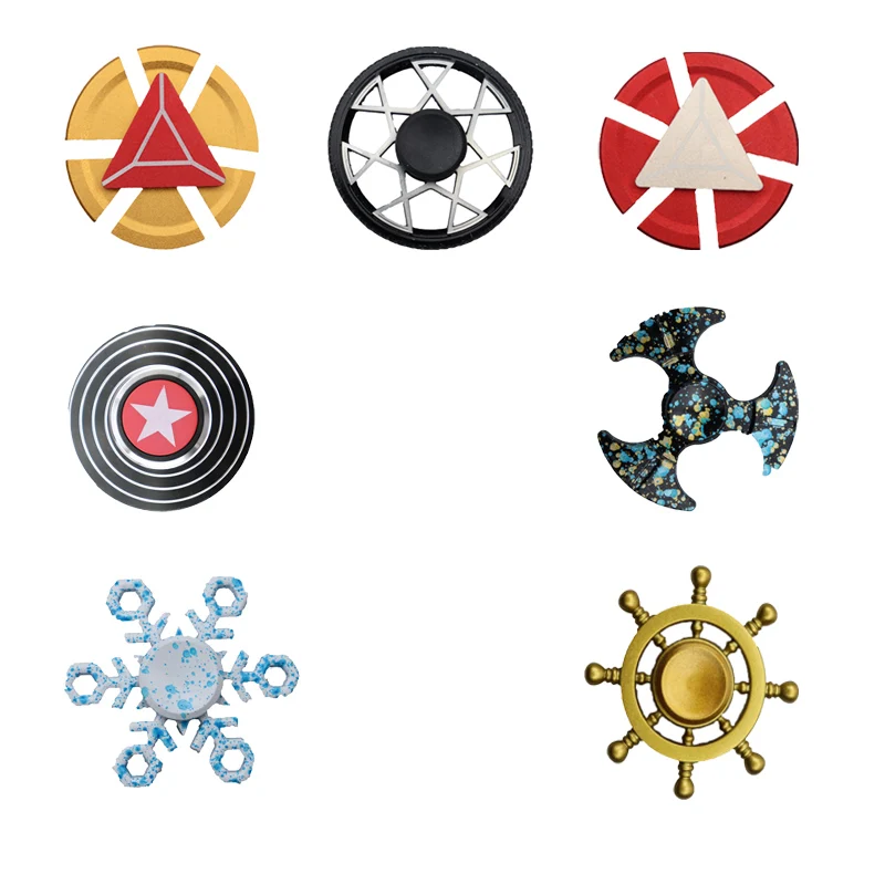 

Alloy Fingertip Gyro Toys Fidget Hand Spiner Spiral Fidget Spinner Superman Shield Desktop Anti Stress Finger Game Beyblade