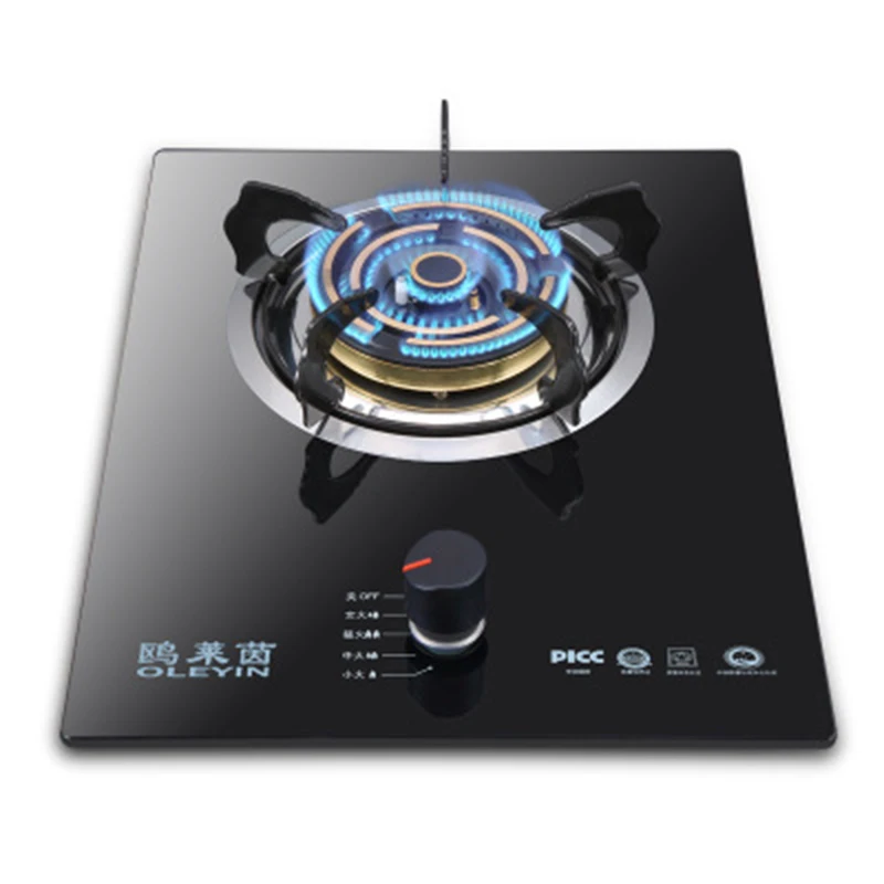 Household Gas Stove Cooktop Burner Built in Gas Cooker Panel Hob Table Type Stove Single-burner Furnace Cooker