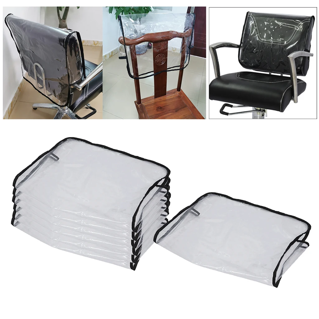 7x Hairdressing Barber Chair Back Cover Salon Spa Professional Clear Cover