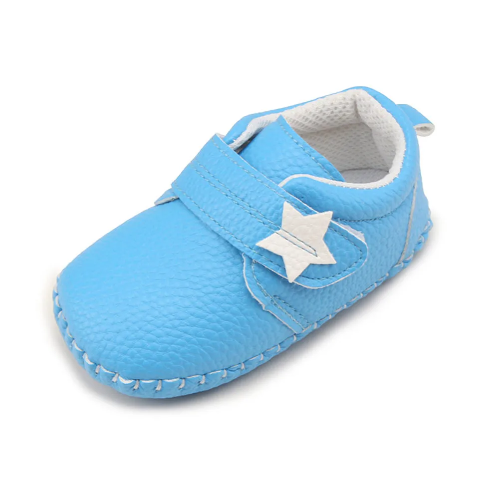 WEIXINBUY/унисекс; детские мокасины из искусственной кожи; обувь для кроватки; Babyslofjes Leer Attipas; детская обувь без застежки; обувь для первых ходунков - Цвет: L