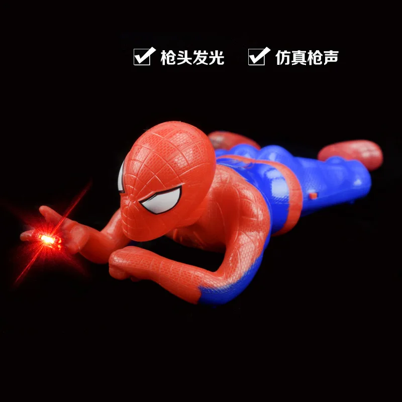 Горячая Распродажа детской игрушки Человек-паук pa bing электрическая блестящая музыка для ползания бритоголовых обучающая кукла для ползания